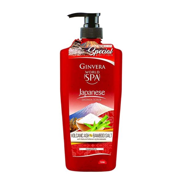 Ginvera World SPA Japanese Shower Scrub Volcanic Ash & Bamboo Salt